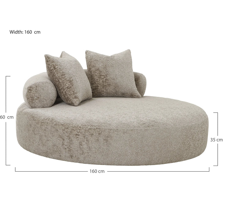 Cairo Daybed Inkl. 2 Puder - Naturfarvet